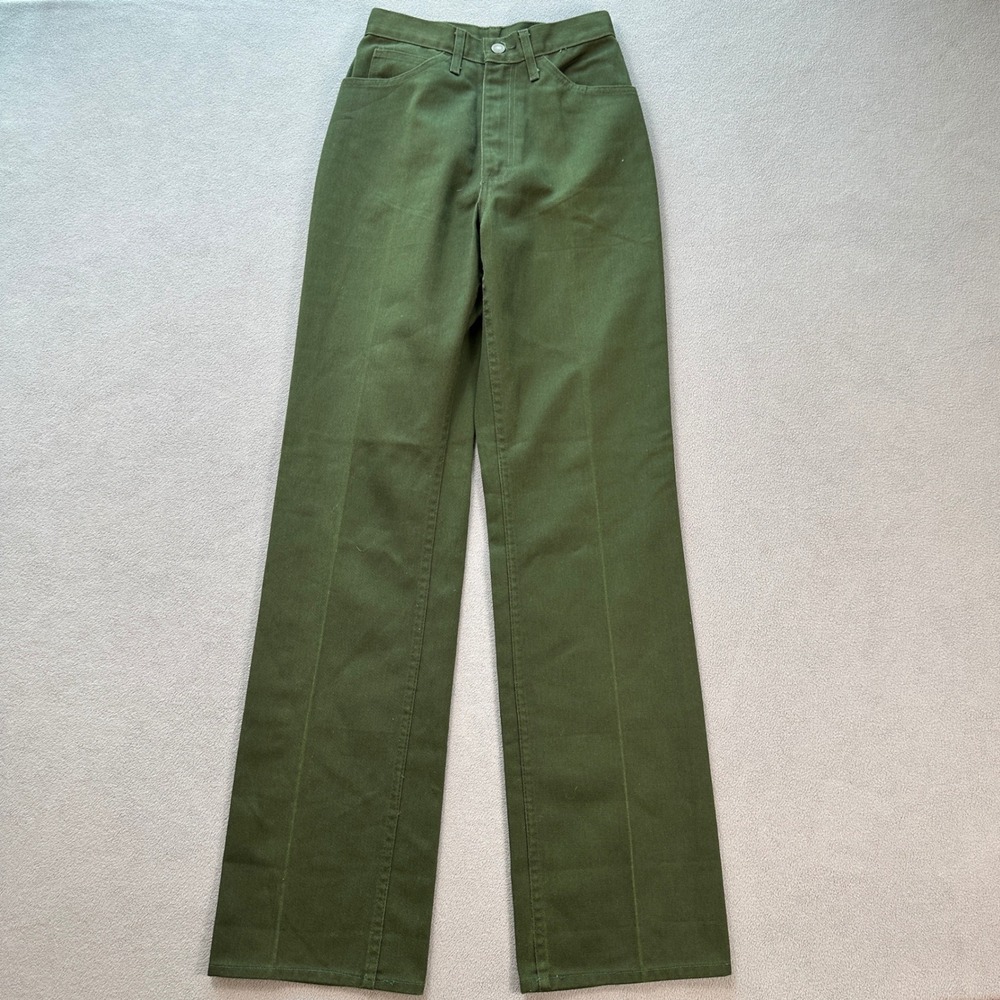 Vintage Official National Park Service Uniform Pants 24 Made in USA Green Union